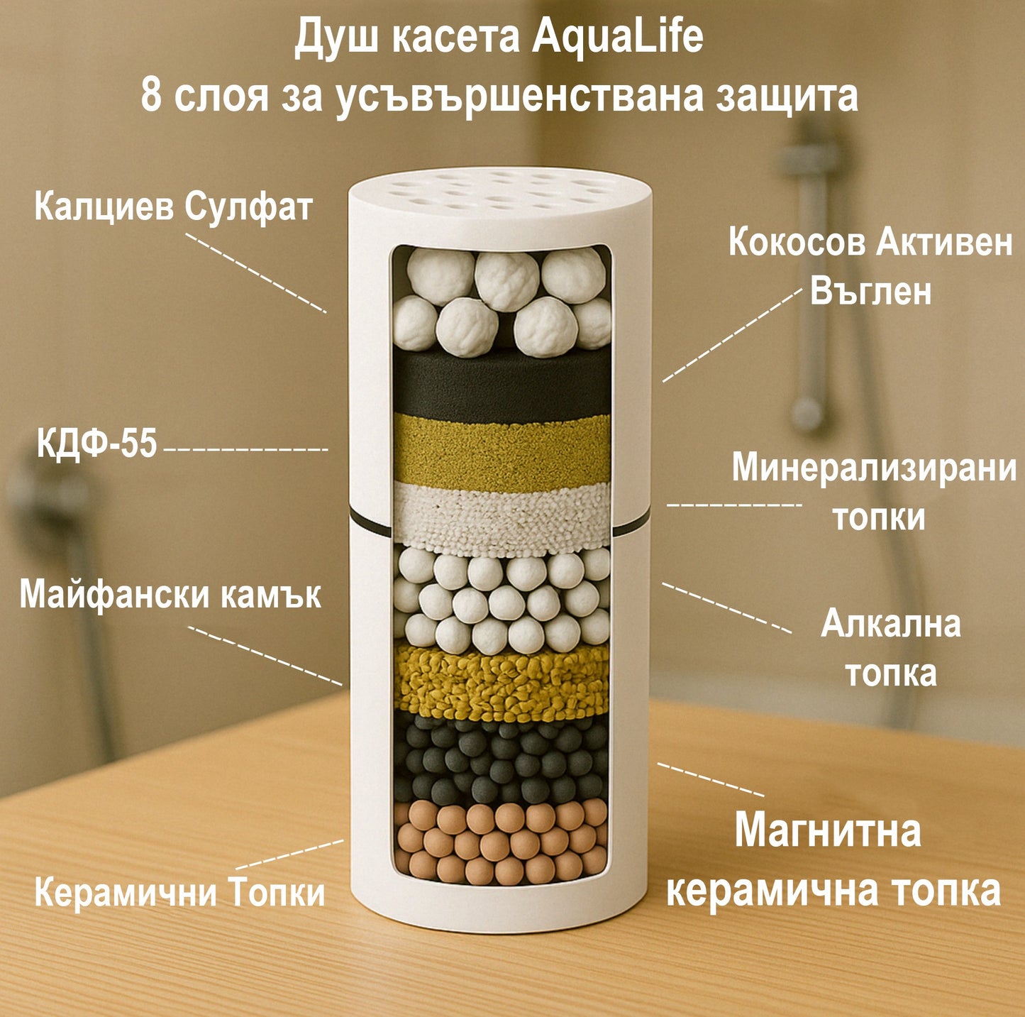 Filtru de duș pentru 2 luni - Aqua Life Bulgaria